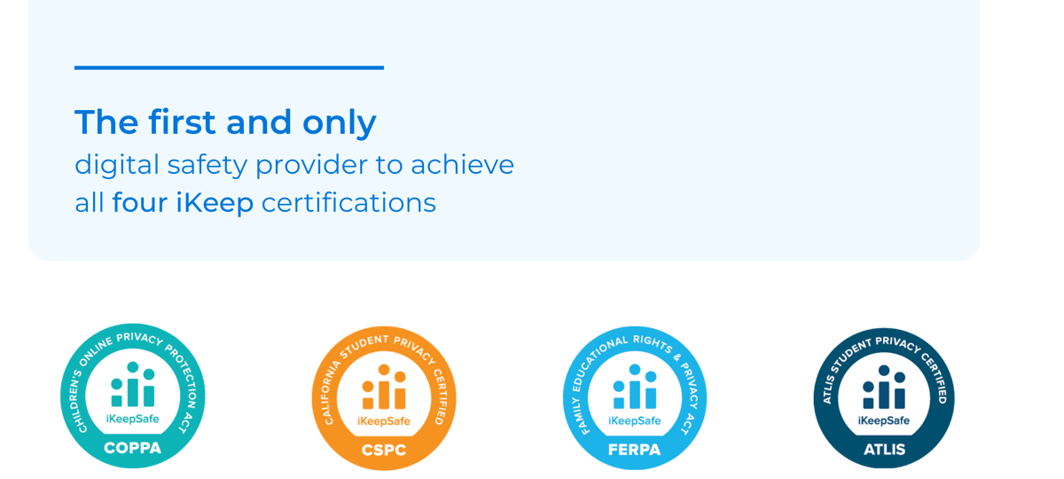The first and only digital safety provider to achieve all 4four iKeep certifications (5)