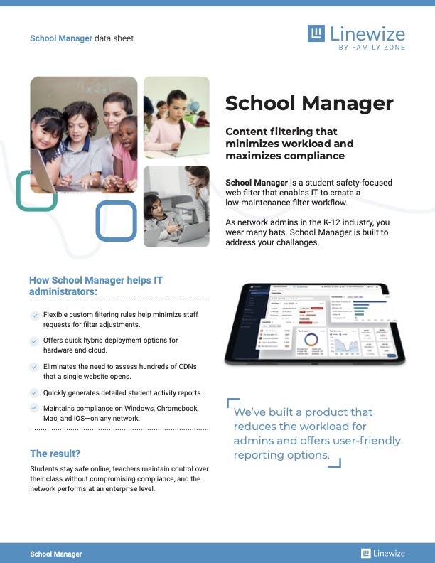 School Manager Data Sheet